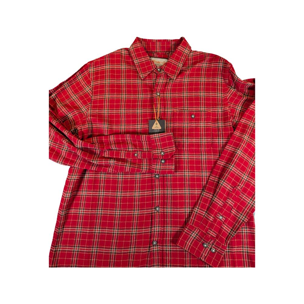 NWT Hawke & Co Red Plaid Flannel Shirt L